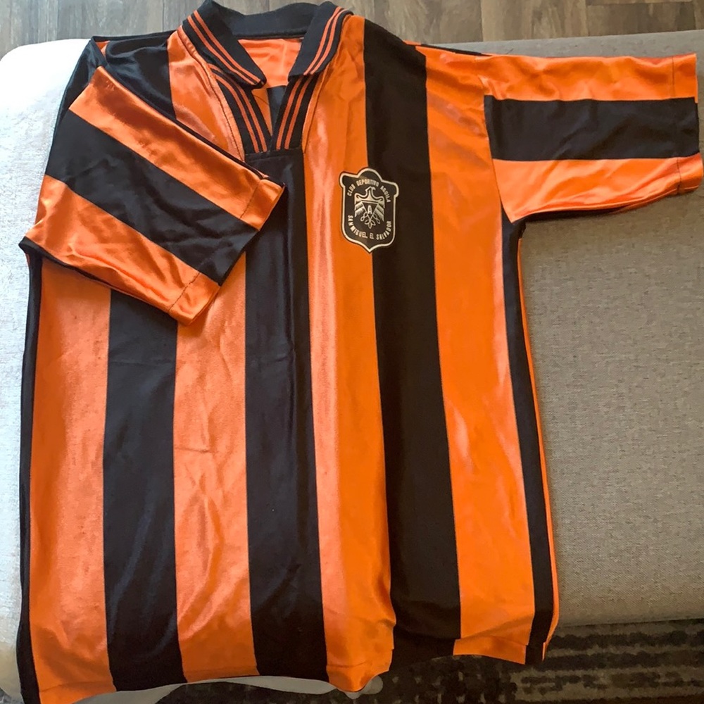 Men’s S Orange and Black Soccer Jersey
